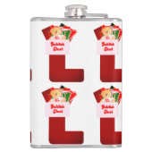 Yuletide Cheer Vinyl Wrapped Flask Flachmann (Rückseite)