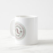 Yuletide Club EST. 1985 Wappen Design Kaffeetasse (Vorderseite Links)