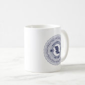 Yuletide Club EST. 1985 Wappen Design Kaffeetasse (VorderseiteRechts)
