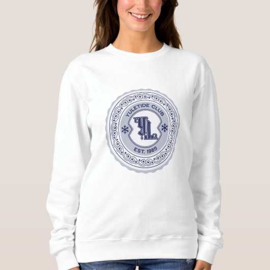 Yuletide Club EST. 1985 Wappen Design Sweatshirt (Vorderseite)