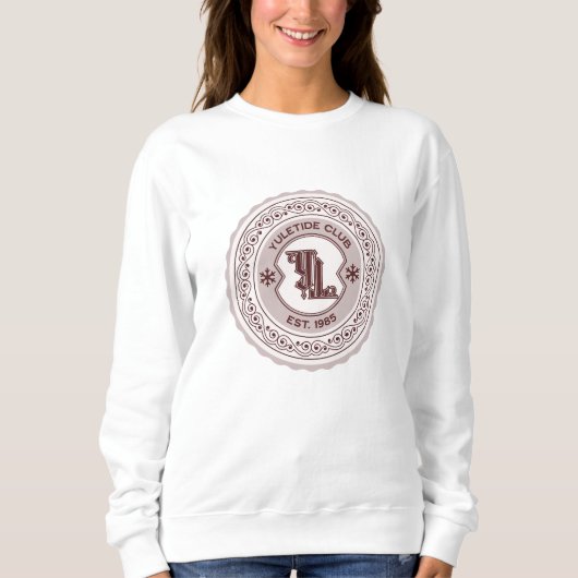 Yuletide Club EST. 1985 Wappen Design Sweatshirt (Vorderseite)