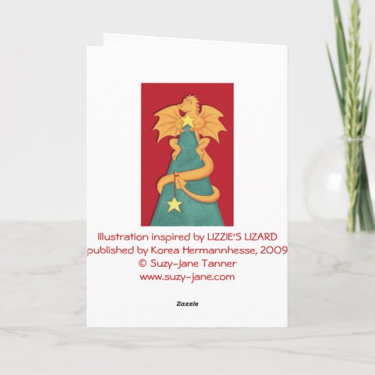 Yuletide Drache Feiertagskarte (Rückseite)