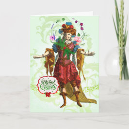 Yuletide feenhafte Gruß-Karte Feiertagskarte