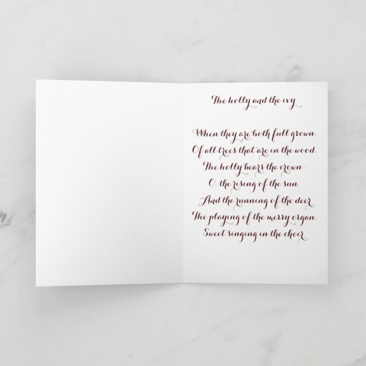 Yuletide Feiertagskarte (Innenseite)