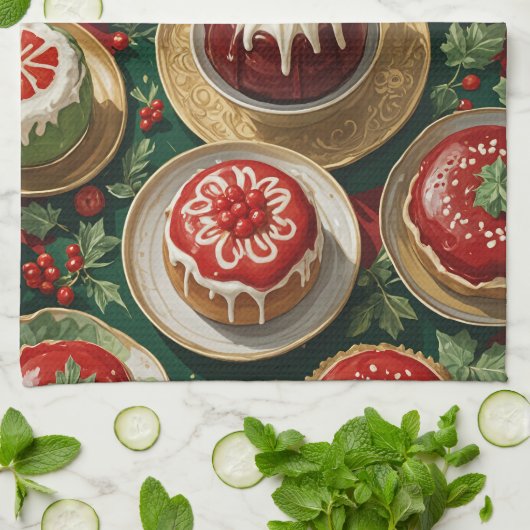 Yuletide Fest Geschirrtuch (Gefaltet)