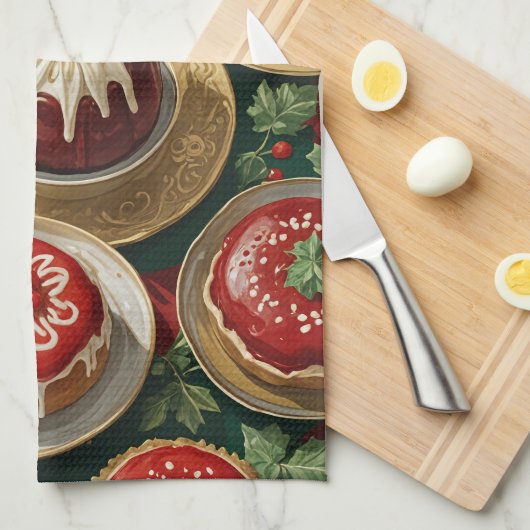 Yuletide Fest Geschirrtuch (Viertel Falte)