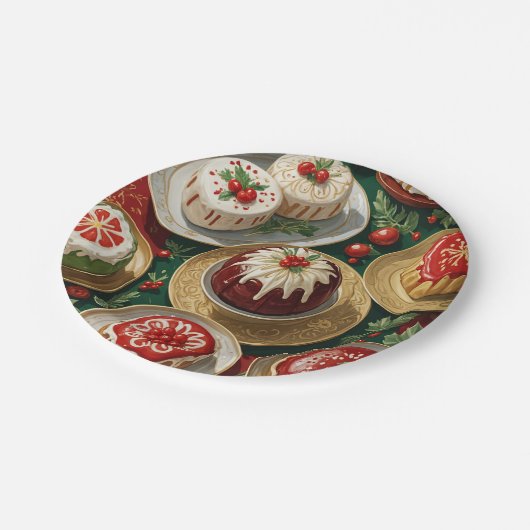 Yuletide Fest Pappteller (Schrägansicht)