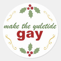 Yuletide Gay Aufkleber machen