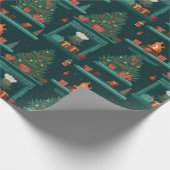 Yuletide Glow Fireplace Festivals Geschenke Geschenkpapier (Ecke)