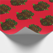 Yuletide Greenman Wrapping Paper Geschenkpapier (Ecke)