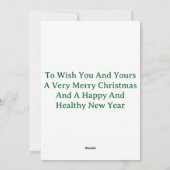 Yuletide Greetings Card Feiertagskarte (Rückseite)