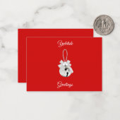 Yuletide Greetings Card Mitteilungskarte (Vorderseite/Rückseite Beispiel)