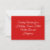 Yuletide Greetings Card Mitteilungskarte (Rückseite)