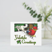 Yuletide Greetings Card Postkarte (Stehend Vorderseite)