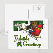Yuletide Greetings Card Postkarte (Vorne/Hinten)