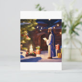 Yuletide Greetings Dankeskarte (Stehend Vorderseite)