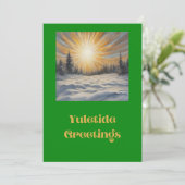 Yuletide Greetings Feiertagskarte (Stehend Vorderseite)