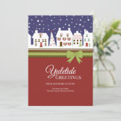Yuletide Greetings Holiday Card (Stehend Vorderseite)