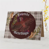 Yuletide Greetings Lila Finch Karte (Gelbe Blume)