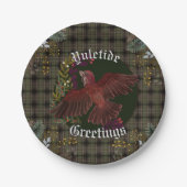 Yuletide Greetings Lila Finch Pappteller (Vorderseite)