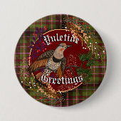 Yuletide Greetings Northern Flicker Button (Vorderseite)