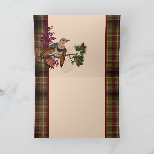 Yuletide Greetings Northern Flicker Karte (Innenseite)