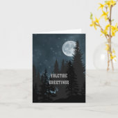 Yuletide Grüße - Weihnachten Moon Karte (Gelbe Blume)