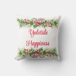Yuletide Happy Throw Kissen