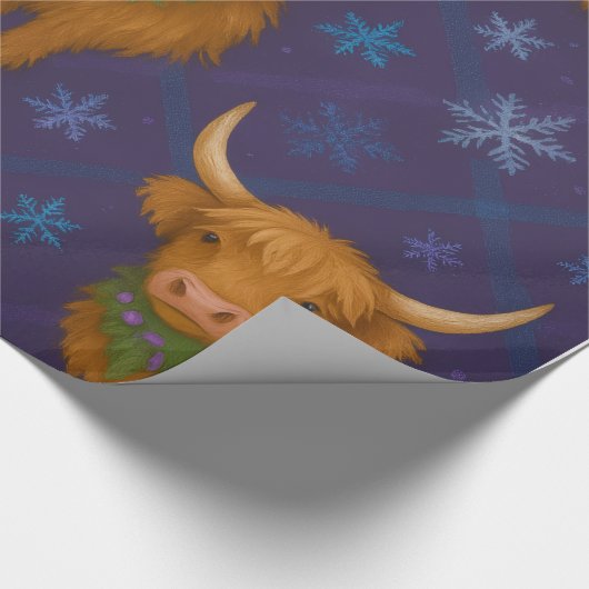 "YuleTide Highland Stroll" Geschenkpapier (Ecke)