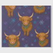 "YuleTide Highland Stroll" Geschenkpapier (Flach)