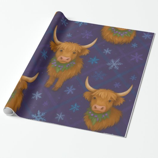 "YuleTide Highland Stroll" Geschenkpapier (Ungerollt)