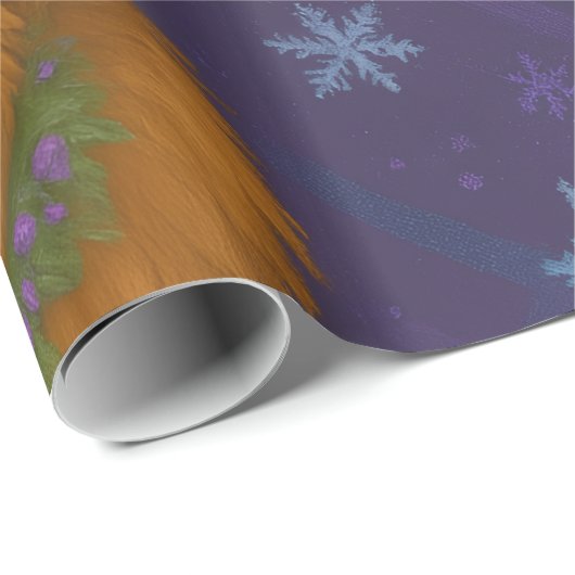 "YuleTide Highland Stroll" Geschenkpapier (Rolleneckpunkt)