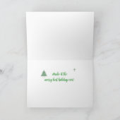 Yuletide Holiday Season Green mit Foto Ornamente Karte (Innenseite)