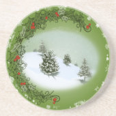 Yuletide Joy - Beverage Coaster (Szene) Getränkeuntersetzer (Vorne)