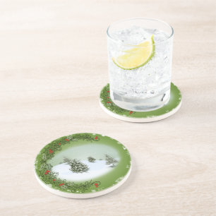 Yuletide Joy - Beverage Coaster (Szene) Getränkeuntersetzer