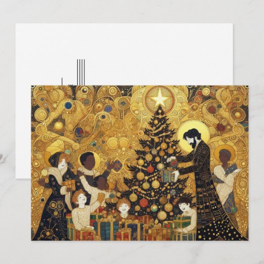 Yuletide Joy Feiertagskarte (Vorne/Hinten)