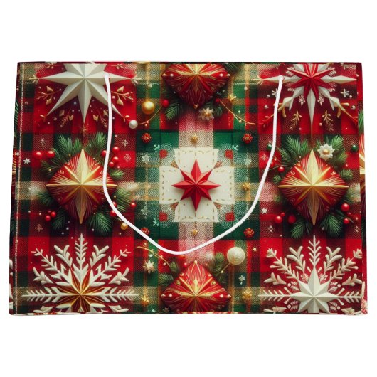 Yuletide Joy Große Geschenktüte (Vorderseite)