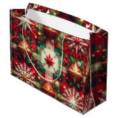 Yuletide Joy Große Geschenktüte (Rückseite Schrägansicht)