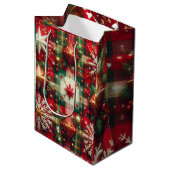 Yuletide Joy Mittlere Geschenktüte (Vorderseite Schrägansicht)