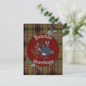 Yuletide Junco Bird Feiertagspostkarte (Stehend Vorderseite)