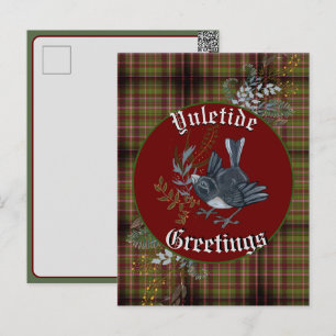 Yuletide Junco Bird Feiertagspostkarte
