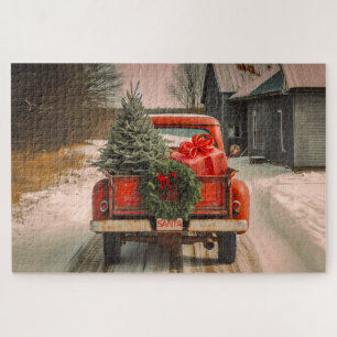 Yuletide Lieferung: Der rote LKW des Weihnachtsman Puzzle
