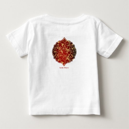 Yuletide Opulence: Goldene Weihnachtsdinge Baby T-shirt (Rückseite)