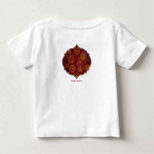 Yuletide Opulence: Goldene Weihnachtsdinge Baby T-shirt (Rückseite)