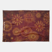 Yuletide Opulence: Goldene Weihnachtsdinge Geschirrtuch (Horizontal)