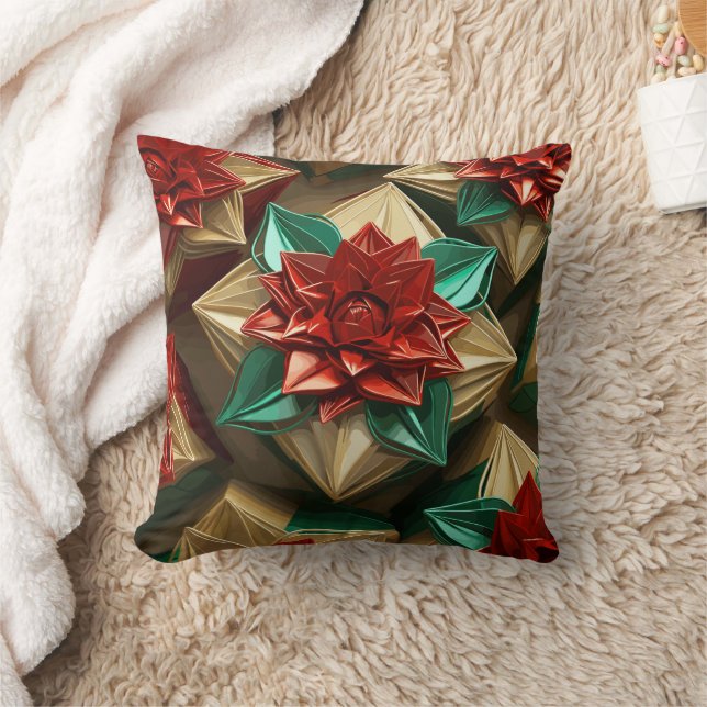 Yuletide Opulence: Goldene Weihnachtsdinge Kissen (Decke)