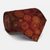 Yuletide Opulence: Goldene Weihnachtsdinge Krawatte (Gerollt)