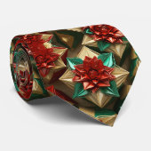 Yuletide Opulence: Goldene Weihnachtsdinge Krawatte (Gerollt)