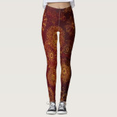 Yuletide Opulence: Goldene Weihnachtsdinge Leggings (Vorderseite)