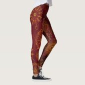 Yuletide Opulence: Goldene Weihnachtsdinge Leggings (Rechts)
